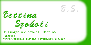 bettina szokoli business card